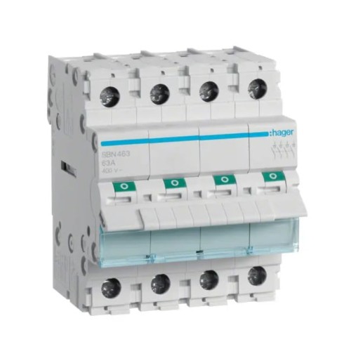 Hager Odpojovač izolačního spínače 3-fázový 4P 63A 400V AC GPV-401-106