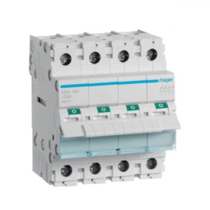 Hager Odpojovač izolačního spínače 3-fázový 4P 100A 400V AC