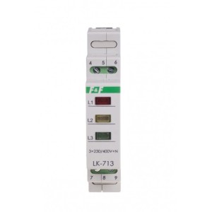 F&F Filipowski Kontrolní světlo 3×230V+N 3xLED zelená