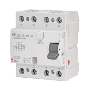 ETI Zbytkový proudový jistič 4P 25A 30mA typ AC