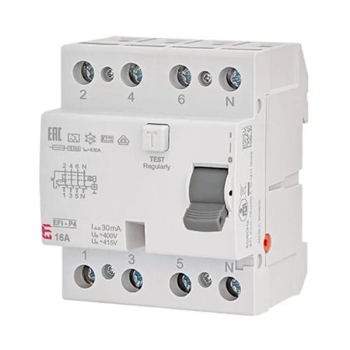 ETI Zbytkový proudový jistič 4P 25A 30mA typ AC GPV-401-137