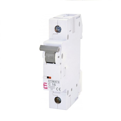 ETI Nadproudový jistič C 16A 1P 6kA GPV-401-147