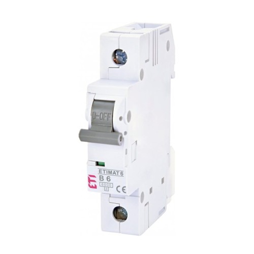 ETI Nadproudový jistič B 6A 1P 6kA GPV-401-160