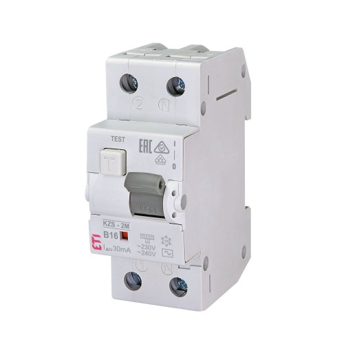 ETI Zbytkový proudový jistič s nadproudovým členem B 16A 1P+N 30mA typ AC GPV-401-173