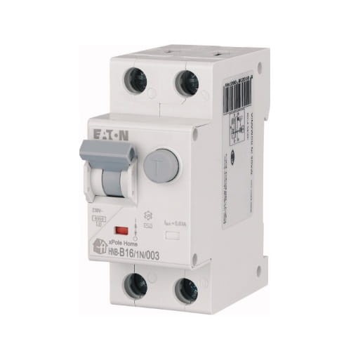 Eaton Zbytkový proudový jistič s nadproudovým členem B 16A 1P+N 6kA 30mA typ AC GPV-401-175