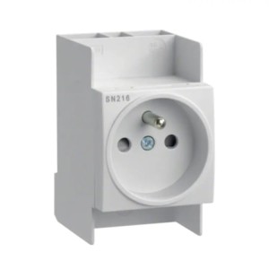 Hager Zásuvka na DIN lištu 10-16A 250V s uzemňovacím kolíkem