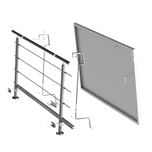 Balus 1 Fotovoltaická Montážní Sada pro Balkónové Zábradlí GPV-200-01