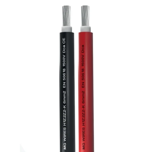 DC Solární Kabel 1x6mm2 Černé MG Wires Třída D - CPR PV-200-dc1x6-01