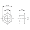 Šestihranná matice M24 DIN 934 A2-70 000-054 (2)