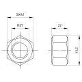 Šestihranná matice M27 DIN 934 A2-70 000-056 (2)