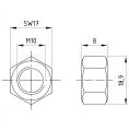 Šestihranná matice M10 DIN 934 A4-80 000-064 (2)