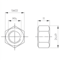Šestihranná matice M14 DIN 934 A4-80 000-072 (2)