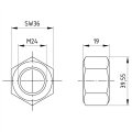 Šestihranná matice M24 DIN 934 A4-80 000-075 (2)