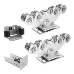 Sada pojezdů pro posuvnou bránu 9-kladkový + příslušenství KIT pro lištu 80