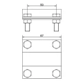 Svorka uzemnění 2-deskový prut ; B do 40 mm, fi 20 mm PV-24-03 (2)