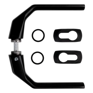 Černá ocelová klika 125×80 mm