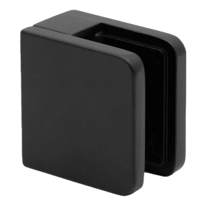 Bodový držák skla 45x45x26 mm, černý, sklo 6-10,76 mm, zamak, plochý systém, lakovaný