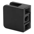Bodový držák skla 45x45x26 mm, černý, sklo 6-10,76 mm, zamak, plochý systém, lakovaný 000-286 (2)