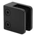 Bodový držák skla 45x45x26 mm, černý, sklo 6-10,76 mm, zamak, plochý systém, lakovaný 000-286 (3)