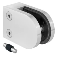 Držák skla 50x40x26 mm. pin, sklo 6-10,76 mm, AISI 304, plochý systém, satén