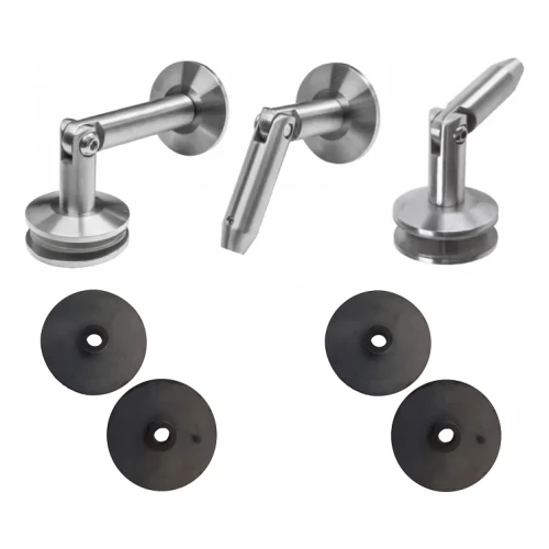 Systém skleněných přístřešků M10 3-dílný odtah fi 10 mm sklo 8-17,52 mm AISI 304 satén 000-261 (1)