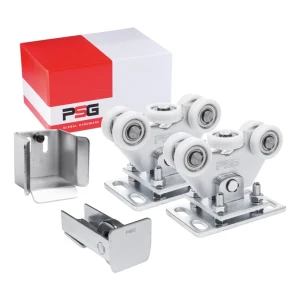 Sada vozíků s 5 plastovými kolečky KIT pro samonosné posuvné brány s příslušenstvím