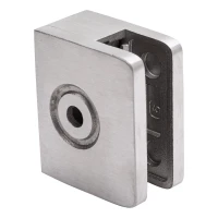 Koncový držák skla 60x50x28 mm sklo 8-10 mm, AISI 304 satén plochý systém