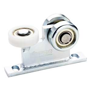 Pojezdný vozík 70 pro závěsnou bránu 2 ocelové kladky a 1 z plastu - úzká základna