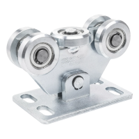 Pojezdný bránový vozík 80 pro posuvnou bránu – 5-kladkový, ocelové kladky