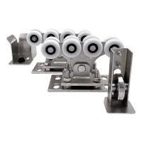 Sada pojezdů pro profil 68x68 mm s plastovými kolečky, s náběhovou kladkou a držákem náběhu