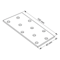 Děrovaná destička plochá spojka PP 2 40x100x2,0 000-359 (3)