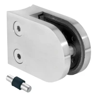 Držák skla 6-10,76 mm 50x40x26 mm s pinem AISI 304 systém 48,3 mm satén