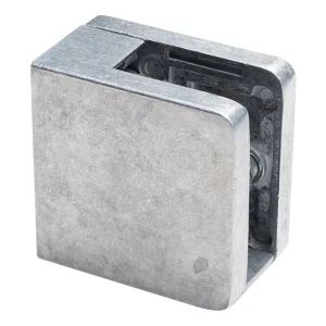 Držák skla 6-10,76 mm 45x45x26 mm, konzola a pin, zamak, plochý systém, surový