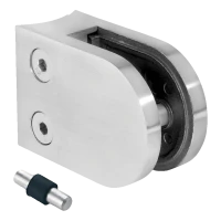 Držák skla 6-10,76 mm 50x40x26 mm pin AISI 316 systém 42,4 mm satén