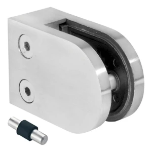 Držák skla 6-10,76 mm 63x45x28 mm pin AISI 304 plochý systém satén