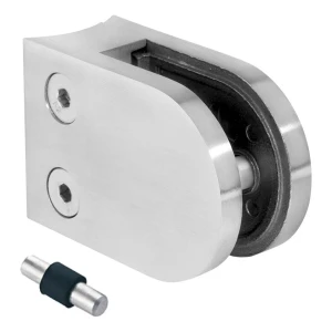 Držák skla 6-10,76 mm 63x45x28 mm pin AISI 304 systém 42,4 mm lesk