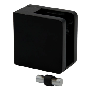 Držák skla 45x45x26 mm pro rovný povrch s konzolou černý