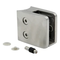 Držák skla 8-12,76 mm 52x52x32 mm konzola a pin AISI 304 systém 42,4 mm satén