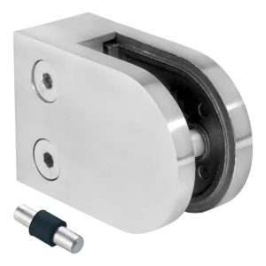 Držák skla 6-12,76 mm 63x45x30 mm pin AISI 304 plochý systém satén