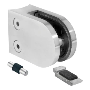 Držák skla 6-12,76 mm konzola a pin 63x45x30 mm AISI 304 systém 42,4 mm satén