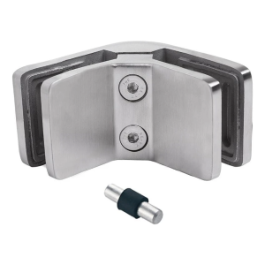 Držák skla 6-12,76 mm 90° čtvercový 72x45x30 mm pin AISI 304 satén