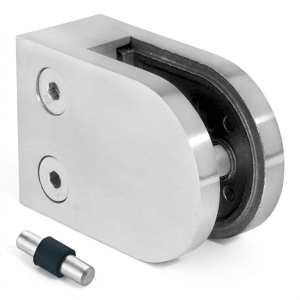 Držák skla 6-10,76 mm 50x40x26 mm pin AISI 304 systém plochý lesk