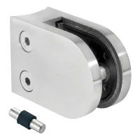 Držák skla 6-12,76 mm 63x45x30 mm s pinem AISI 304 systém 48,3 mm satén