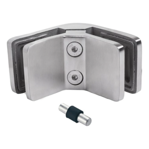 Držák skla 6–10,76 mm čtvercový 90° pin 53x45x26 mm AISI 304 satén