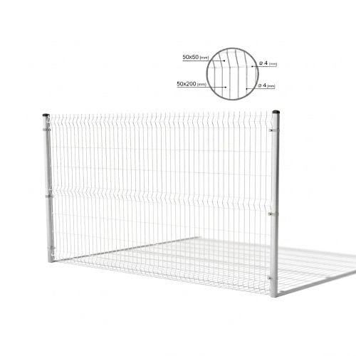 3D plotové panely 1230x2500 mm drát 4 mm 51 drátů grafit RAL 7016 (50 ks) 000-486 (1)
