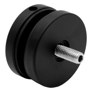 Bodový držák pro sklo 8-17,52 mm fi 50/8/M8x45 AISI 304 plochý systém černý