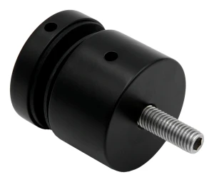 Bodový držák rotula pro sklo fi 50mm závit M10 systém plochý černý