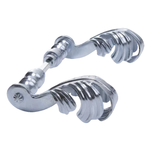 Postal – kovaná klika pro brány a branky H135×L90 mm komplet pozinkovaná