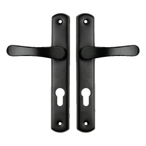 Yale dveřní klika s rozetou biszkopt černá – rozteč 72 mm