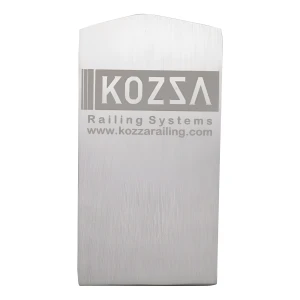 Kozza boční levá záslepka pro profil skleněného zábradlí U KE 100 – eloxovaný hliník matný